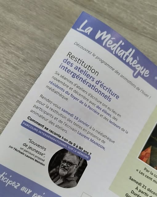 Ateliers d’écriture intergénérationnels